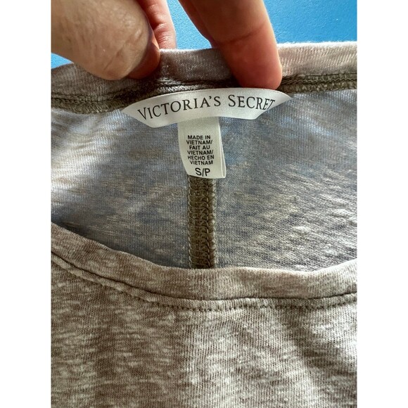 Victoria’s Secret Heathered Tan Shirt Top Womens Size Small S - Picture 2 of 10